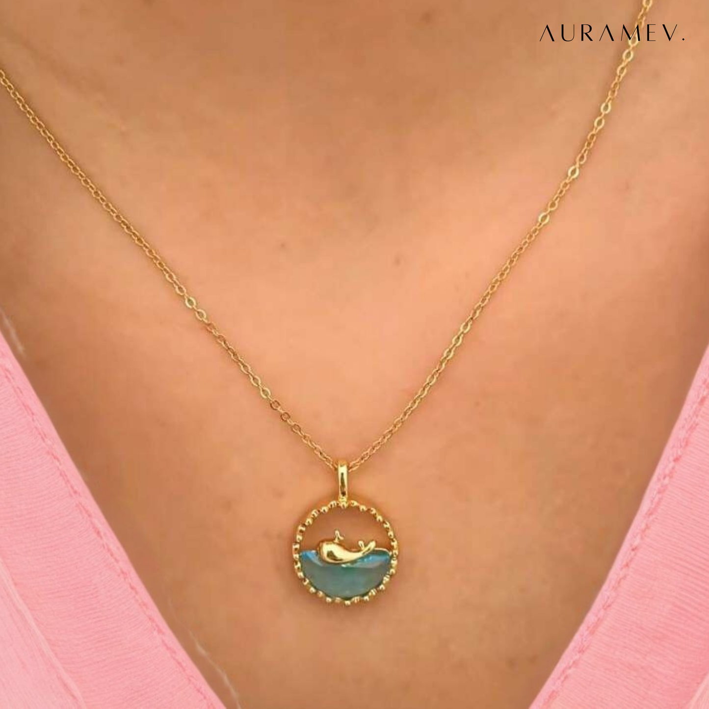 Ocean Dream Whale Pendant Necklace