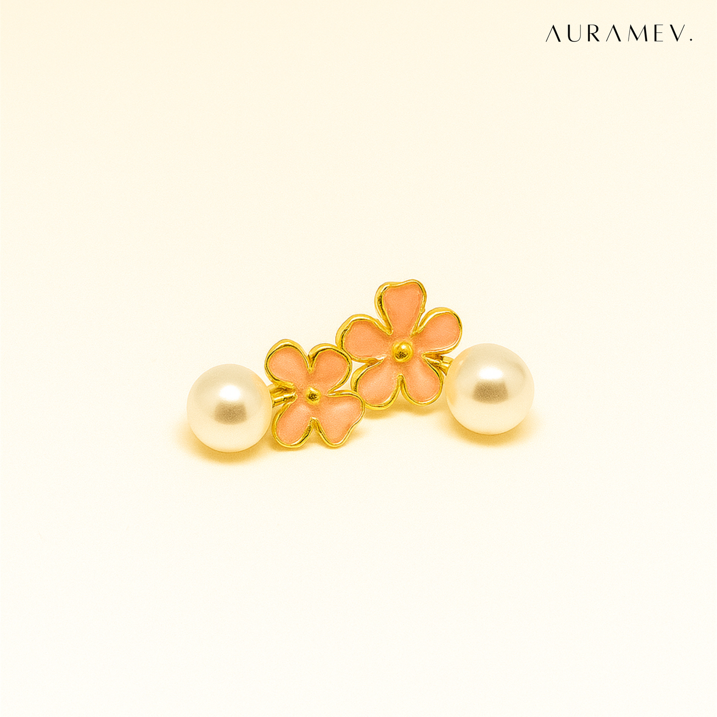 Pretty Flower & Pearl Earrings