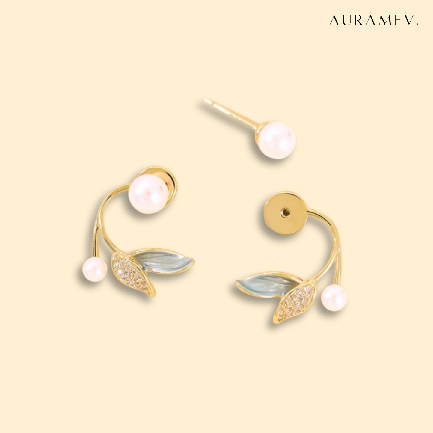 Removable Leaf Earrings
