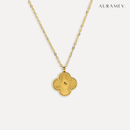Golden Clover Pendant Necklace