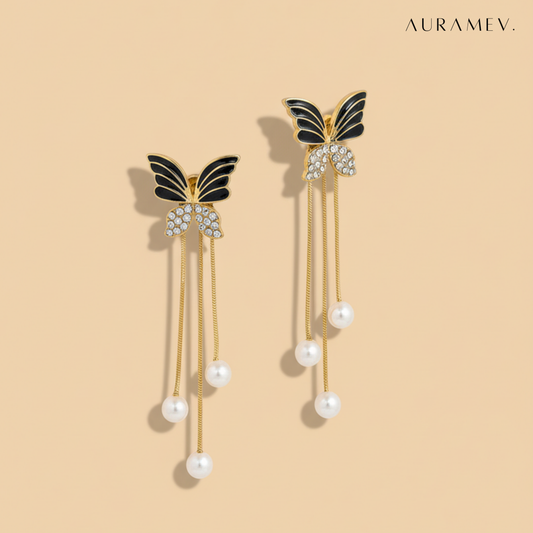 2-in-1 Long Chain Butterfly Earrings