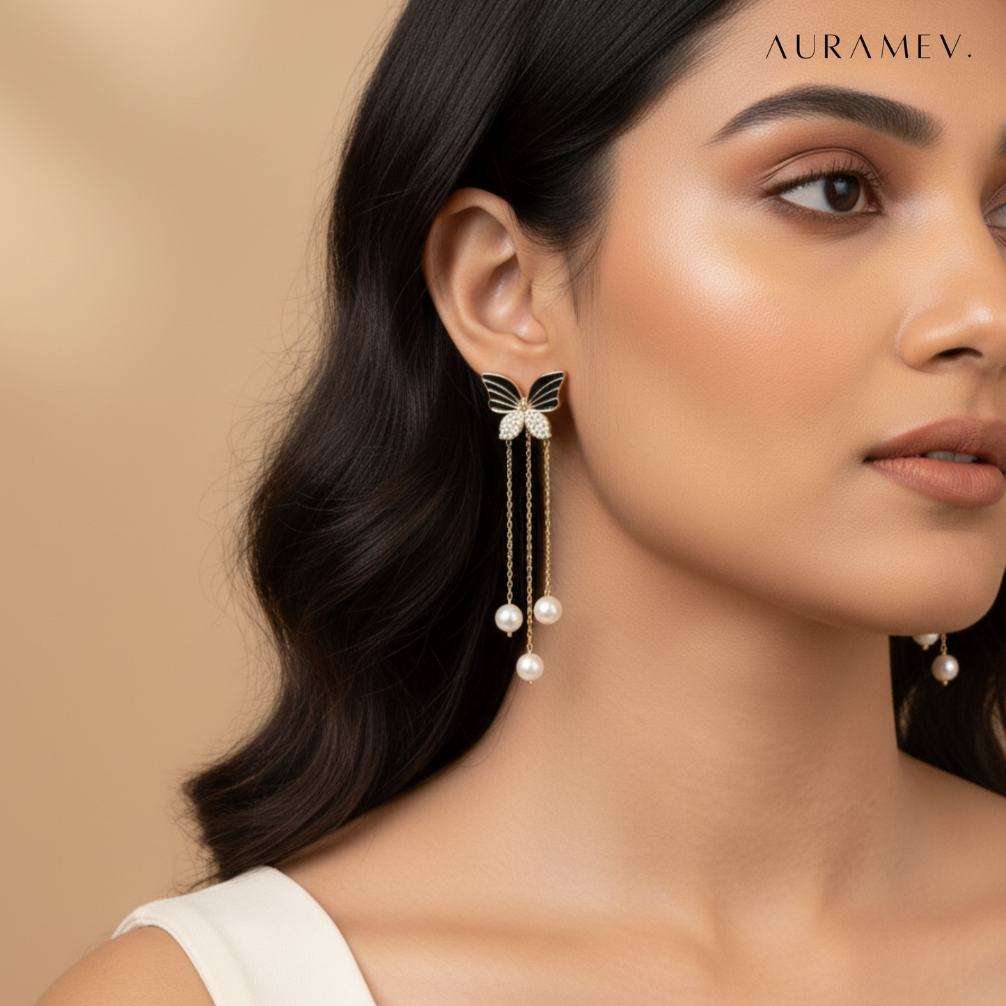 2-in-1 Long Chain Butterfly Earrings