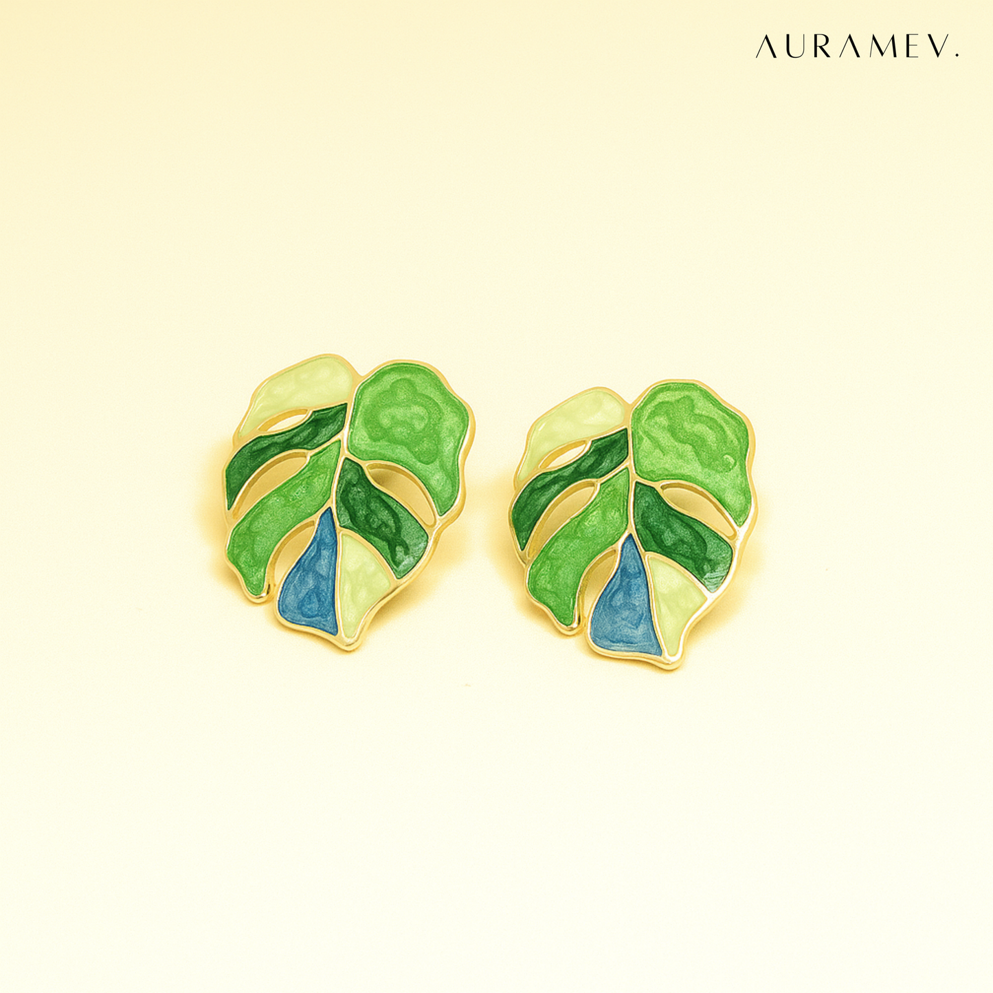 Monstera Leaf Luxe Earrings