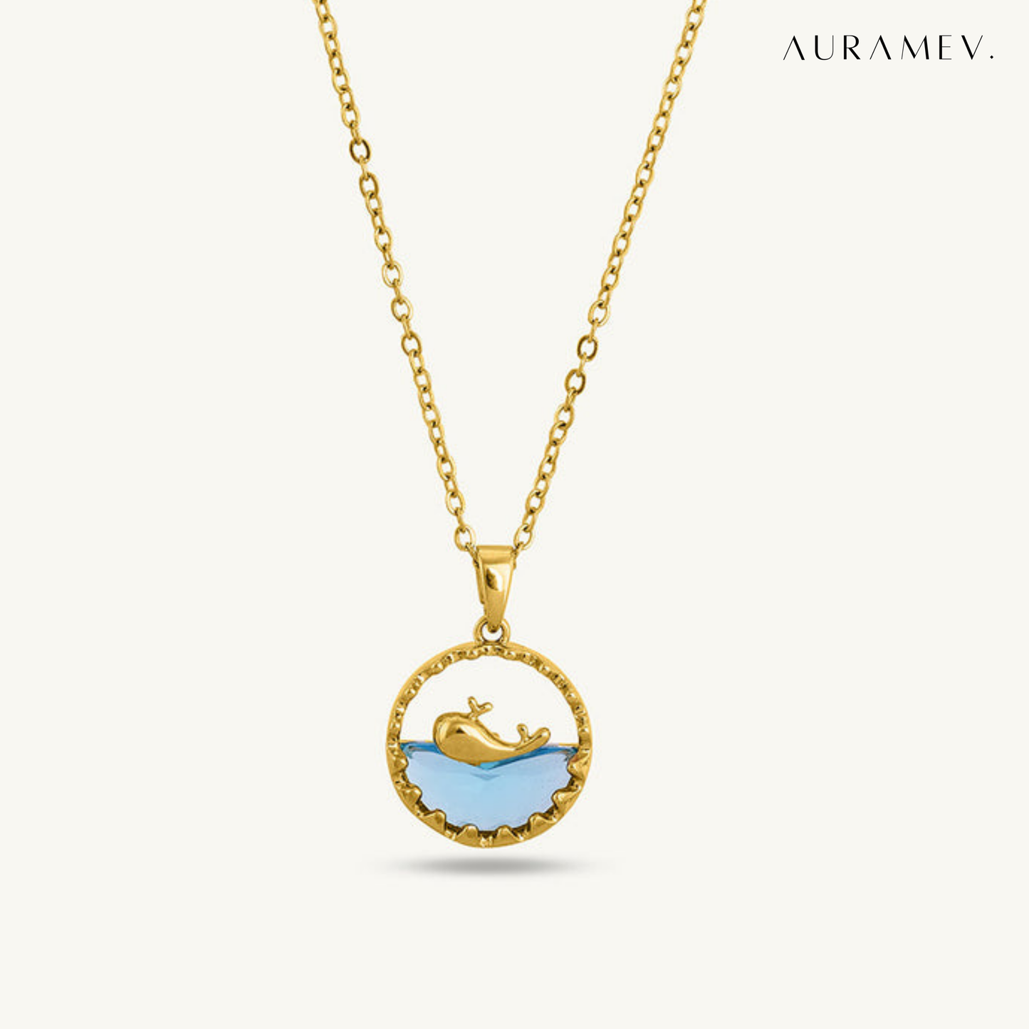 Ocean Dream Whale Pendant Necklace