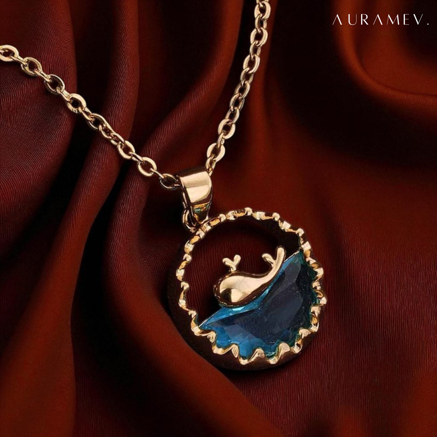 Ocean Dream Whale Pendant Necklace