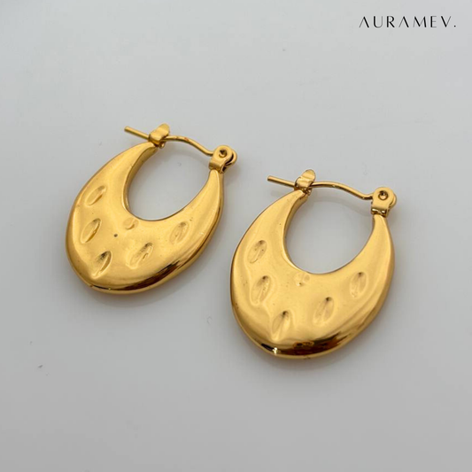 Solar Drop Hoop Earrings