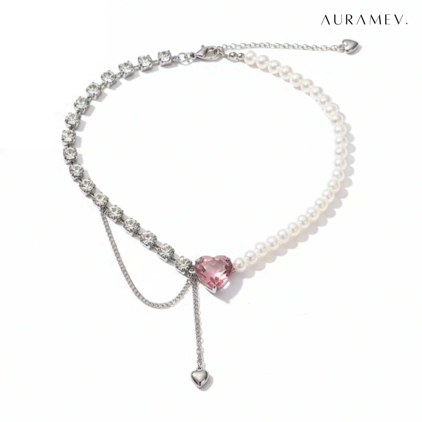 Sweetheart Pearl Drop Necklace