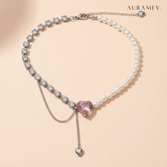 Sweetheart Pearl Drop Necklace
