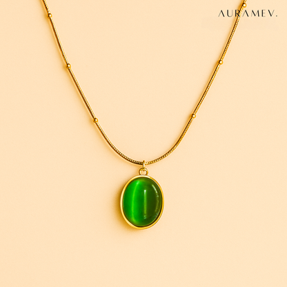 Emerald Gaze Pendant Necklace