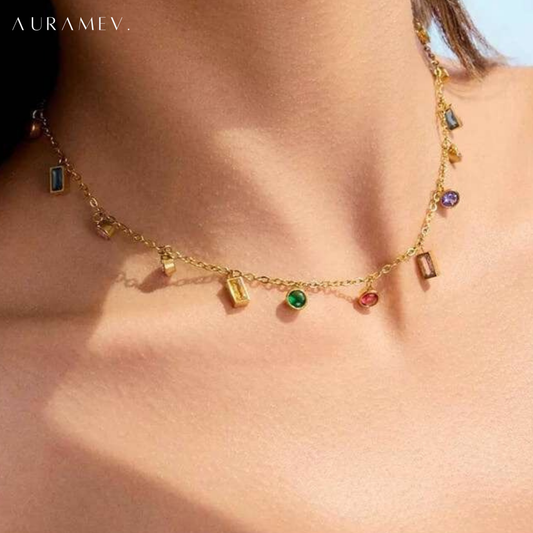 Gem Carnival Drop Necklace