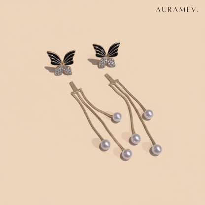 2-in-1 Long Chain Butterfly Earrings