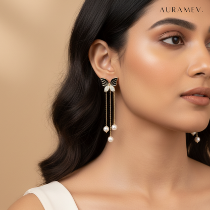 2-in-1 Long Chain Butterfly Earrings