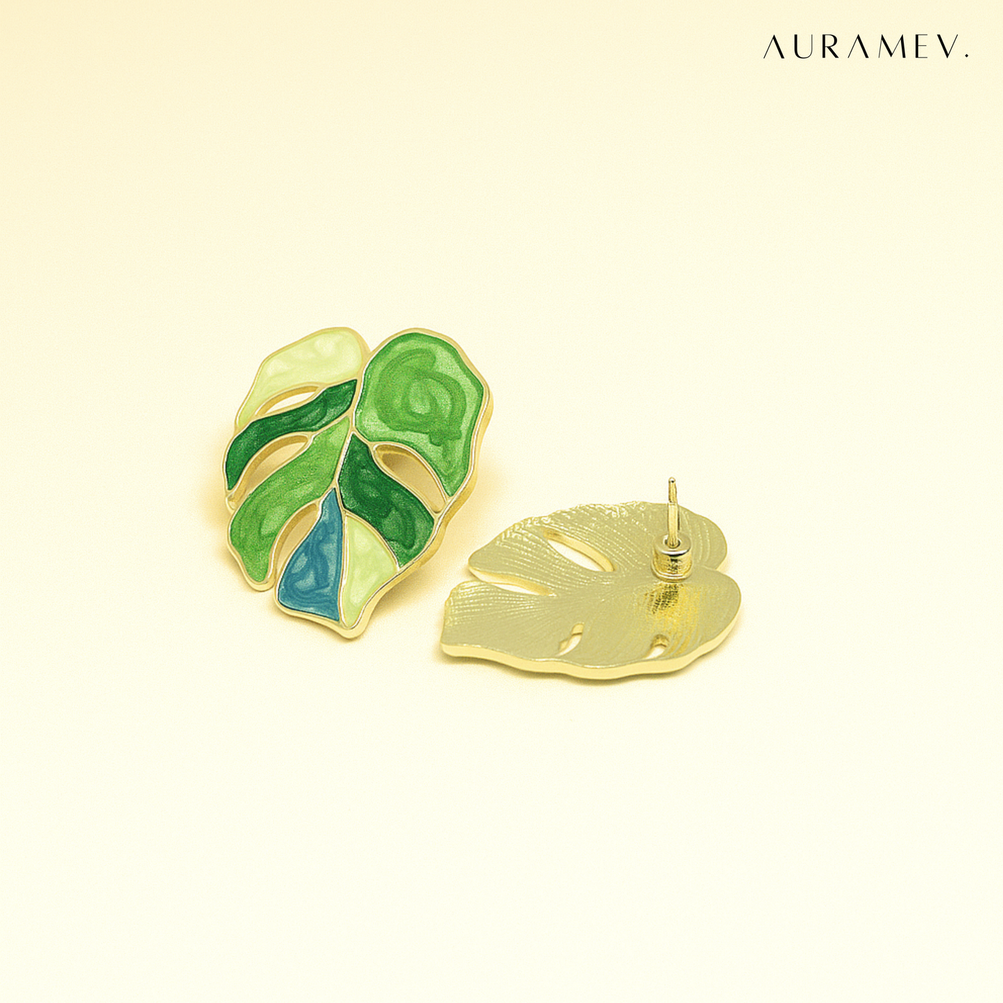 Monstera Leaf Luxe Earrings