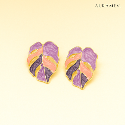 Monstera Leaf Luxe Earrings