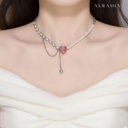 Sweetheart Pearl Drop Necklace